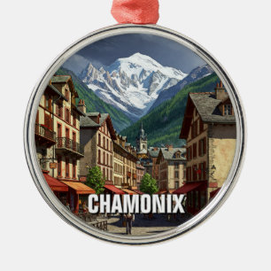 Adorno Metálico Chamonix France Mont Blanc