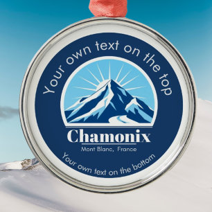 Adorno Metálico Chamonix Mont Blanc Francia medalla