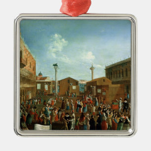 Adorno Metálico Charlatanes en el Piazzetta San Marco, Venecia