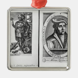 Adorno Metálico Charles Martel y Martin Luther