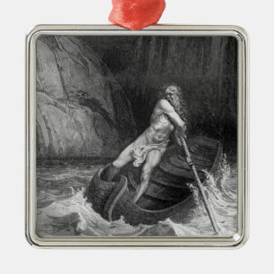 Adorno Metálico Charon, el Ferryman del infierno