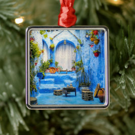 Adorno Metálico Chefchaouen Ciudad Azul Marruecos Pintura de petró
