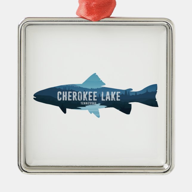 Adorno Metálico Cherokee Lake Tennessee Fish (Frente)