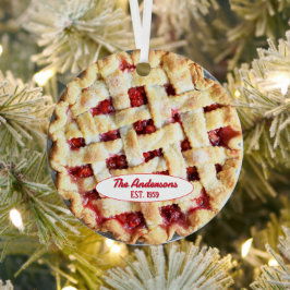 Adorno Metálico Cherry Pie Baker Personalizado