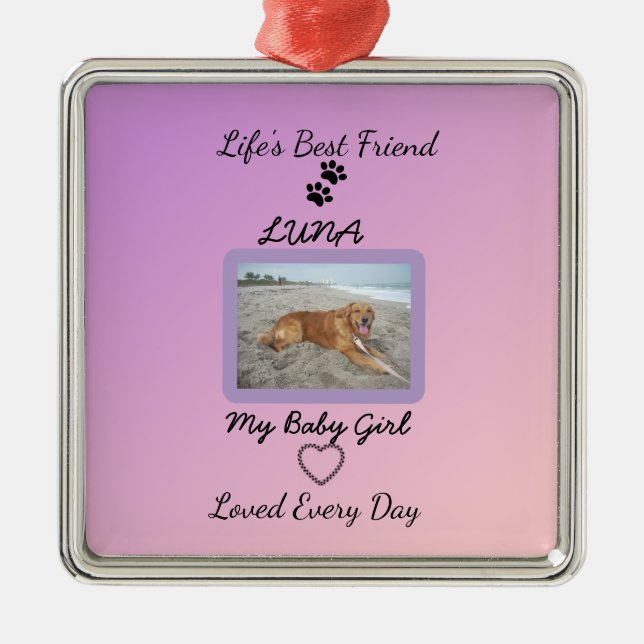 Adorno Metálico Chic Seasonal Companion Keepsake (Frente)