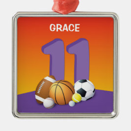 Adorno Metálico Chica 11.ª Bolas Deportivas