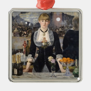 Adorno Metálico Chica camarera victoriana en Folies Bergere, Franc