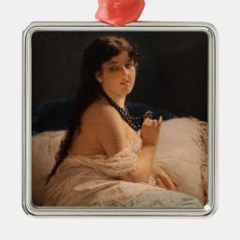 Adorno Metálico Chica con Medallón (por Gerolamo Induno)