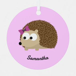 Adorno Metálico Chica Cute Hedgehog
