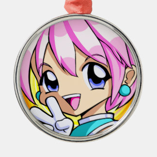 Adorno Metálico Chica de anime