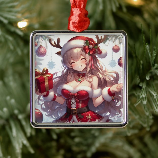 Adorno Metálico Chica de Navidades de anime (Árbol)