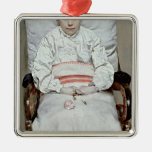 Adorno Metálico Chica enfermo