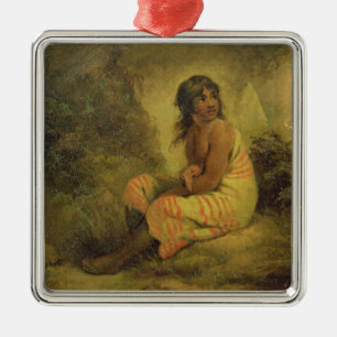 Adorno Metálico Chica indio, 1793 (aceite en la lona montada en el