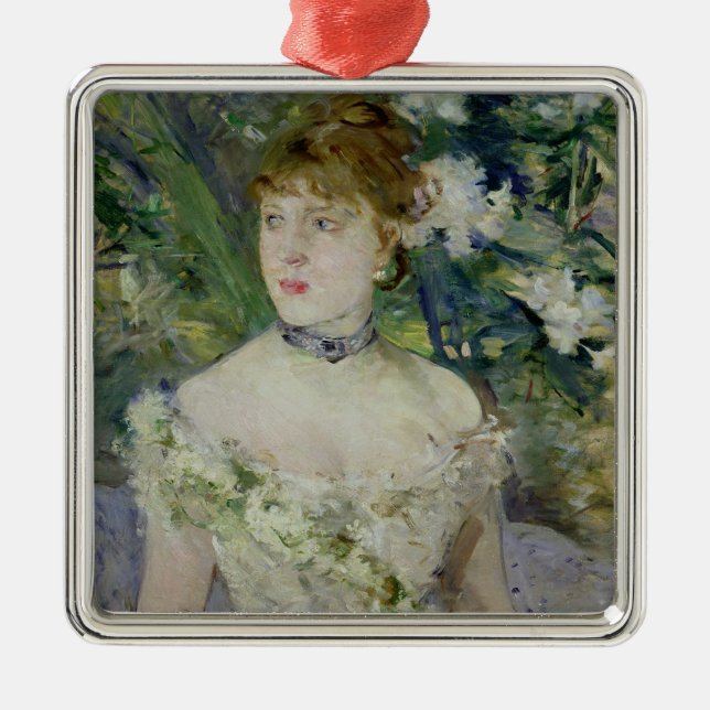 Adorno Metálico Chica joven en un vestido de bola, 1879 (Frente)