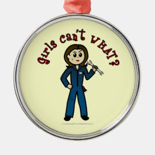 Adorno Metálico Chica mecánico de luz