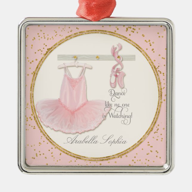 Adorno Metálico Chica personalizada del ballet de danza Ballerina  (Frente)