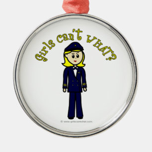 Adorno Metálico Chica piloto ligero