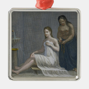 Adorno Metálico Chica turco, haciendo su pelo trenzar en los baño