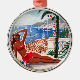 Adorno Metálico Chica Vintage Cote D'Azur Beach