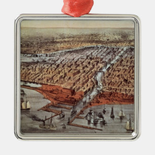 Adorno Metálico Chicago como era, c.1880