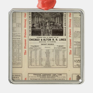 Adorno Metálico Chicago y ferrocarril 3 de Alton