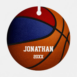 Adorno Metálico chicas de baloncesto de color azul rojo