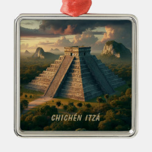 Adorno Metálico Chichén Itzá Yucatán México Paisaje Viaje