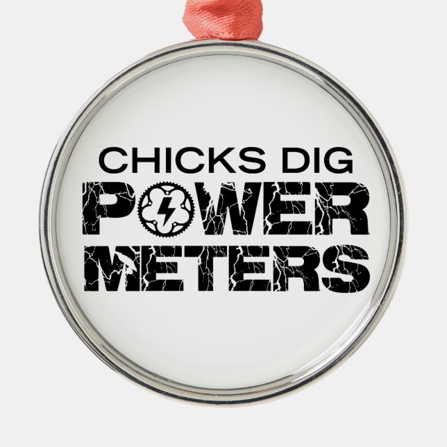 Adorno Metálico Chicks Dig Power Meters (Frente)