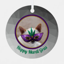 Chihuahua lindo Feliz Mardi Gras brillante foto de