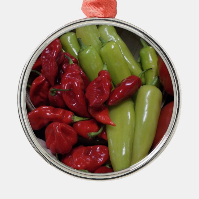 Adorno Metálico Chili Peppers (Frente)