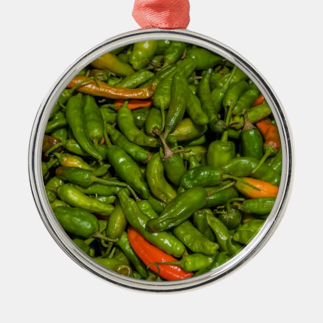 Adorno Metálico Chilis En Venta En El Mercado (Frente)