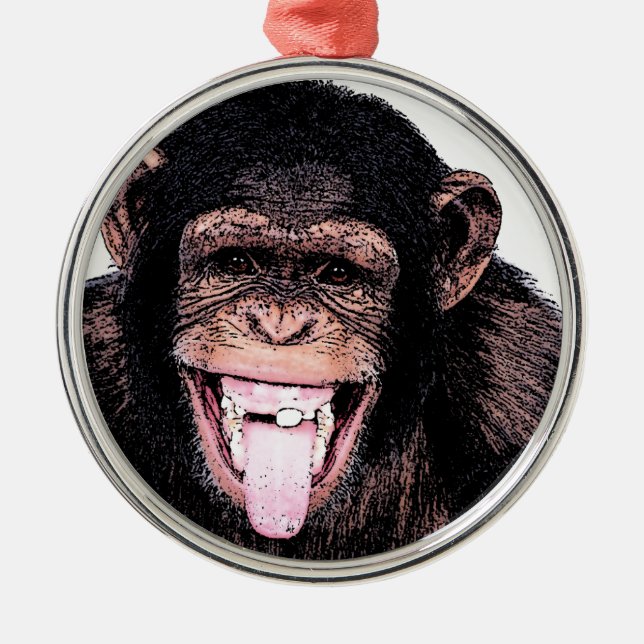 Adorno Metálico Chimpanzee (Frente)