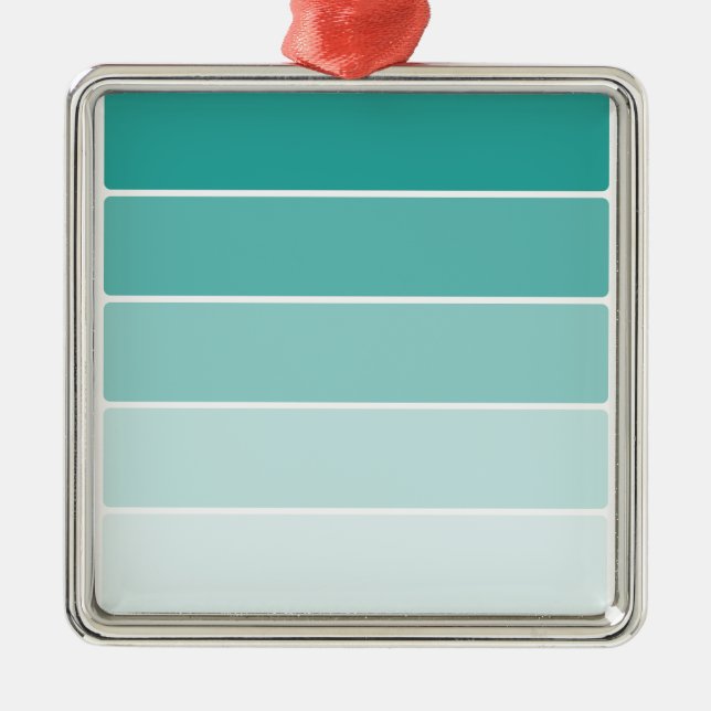Adorno Metálico Chip de pintura azul turquesa (Frente)