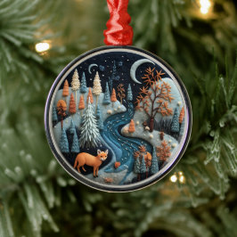 Adorno Metálico Chirstmas animales de Fox Woodland 3D