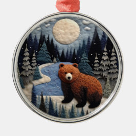 Adorno Metálico Chirstmas de animales de Woodland de 3D