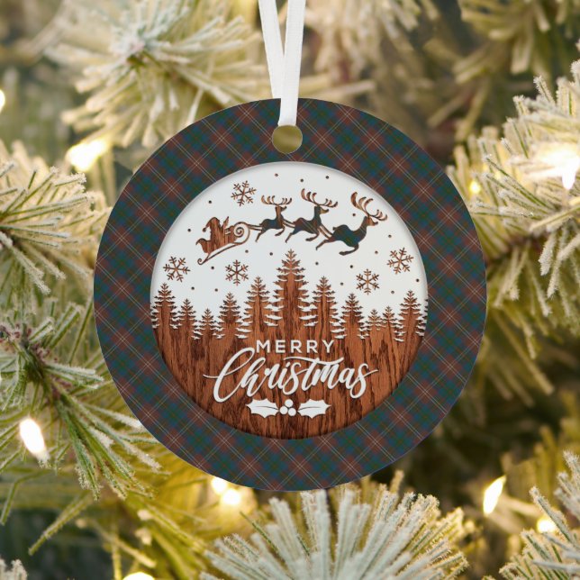 Adorno Metálico Chisholm Hunting Ancient  Tartan Christmas (in situ)
