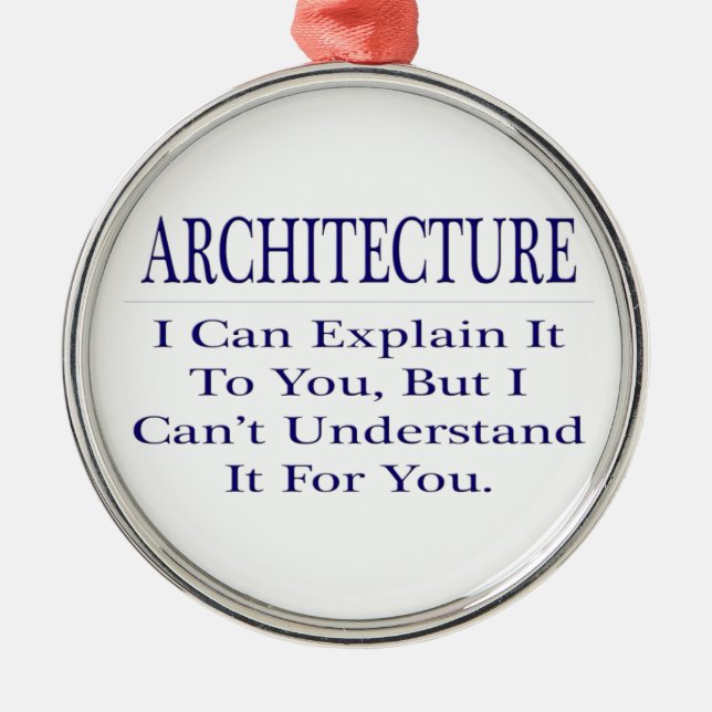 Adorno Metálico Chiste de arquitecto.. Explicar no entender (Frente)