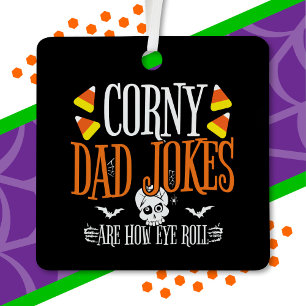 Adorno Metálico Chiste Ojo Rollo Halloween Corny Dad Chistes Hallo