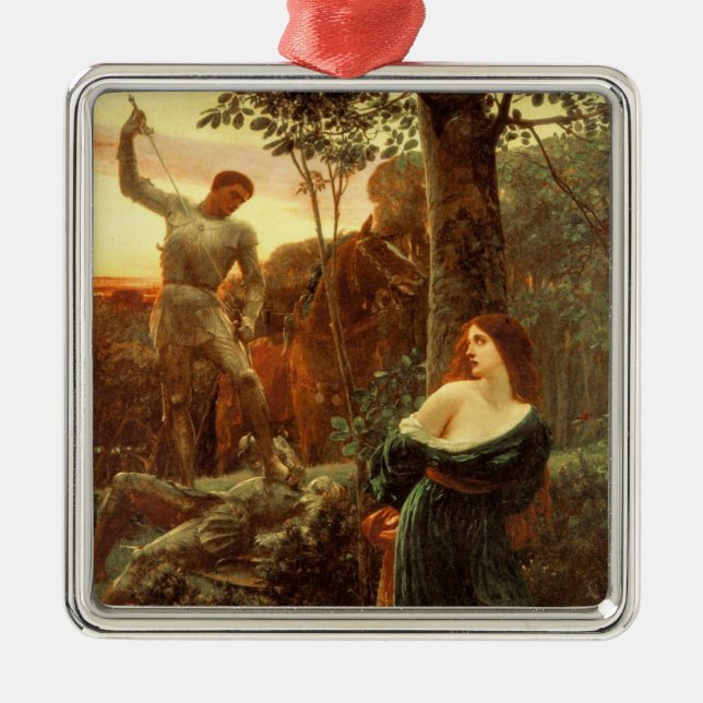 Adorno Metálico Chivalry (de Frank Dicksee) (Frente)