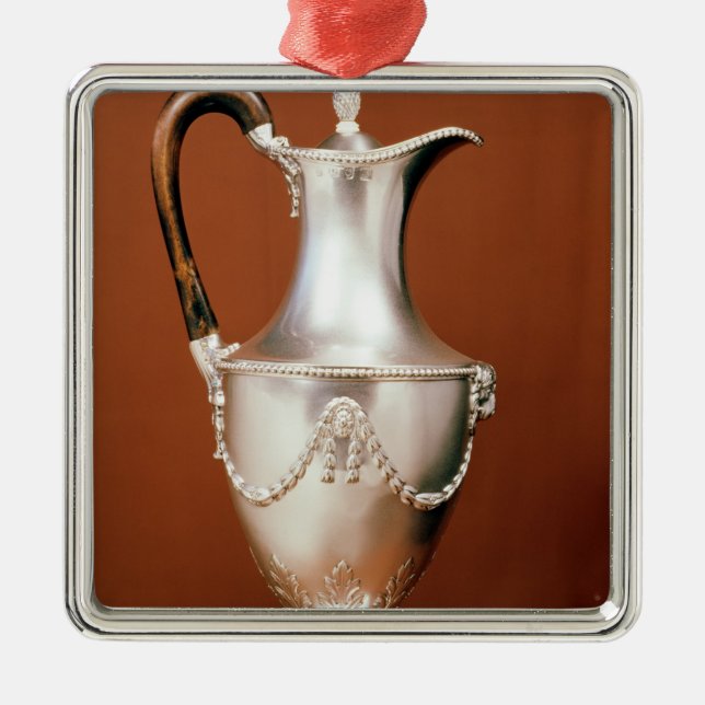 Adorno Metálico Chocolate-pote, con diseño del repousse y (Frente)