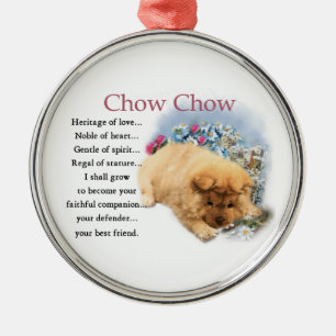 Adorno Metálico Chow Chow Herencia de Amor
