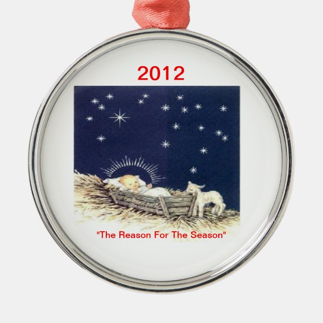 Adorno Metálico Christmas*Ornament*Baby Jesus*Religious*LyndaH60* (Frente)