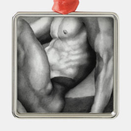 Adorno Metálico Christmas Ornament Fine Art Nude-male Drawing