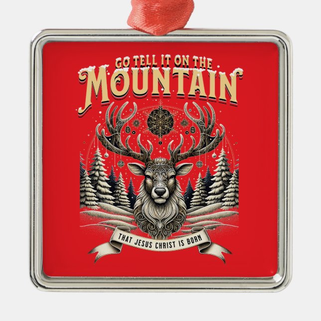 Adorno Metálico Christmas Reindeer (Frente)