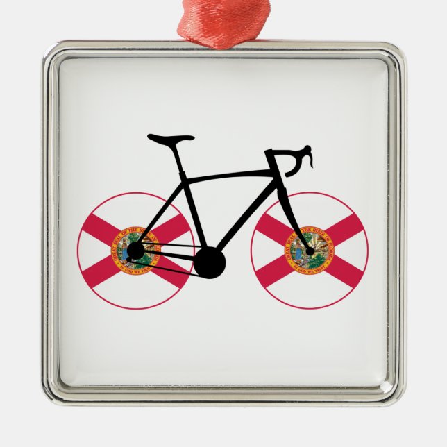 Adorno Metálico Ciclismo con bandera de Florida (Frente)