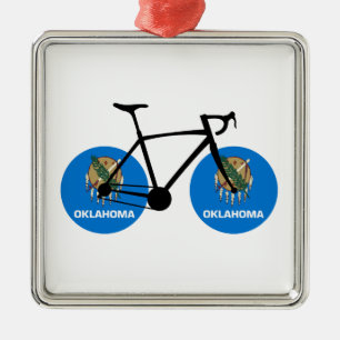 Adorno Metálico Ciclismo con bandera de Oklahoma