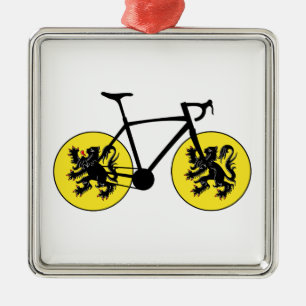 Adorno Metálico Ciclismo de bandera de Flandes