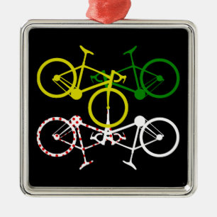 Adorno Metálico Ciclismo Jerseys de Polka-Punto Verde Amarillo
