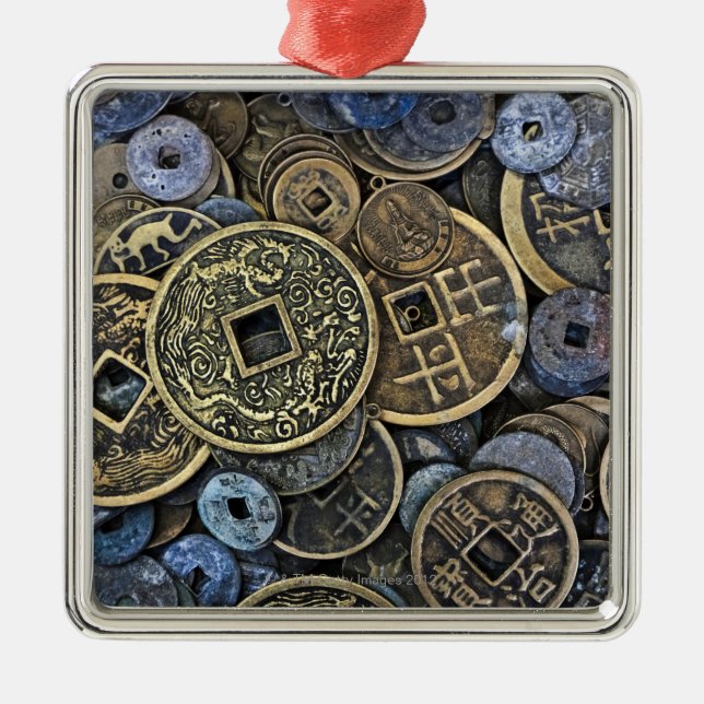 Adorno Metálico Ciérrese para arriba de monedas vietnamitas (Frente)