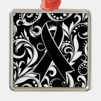 Adorno Metálico Cinta de cáncer de melanoma deco noir